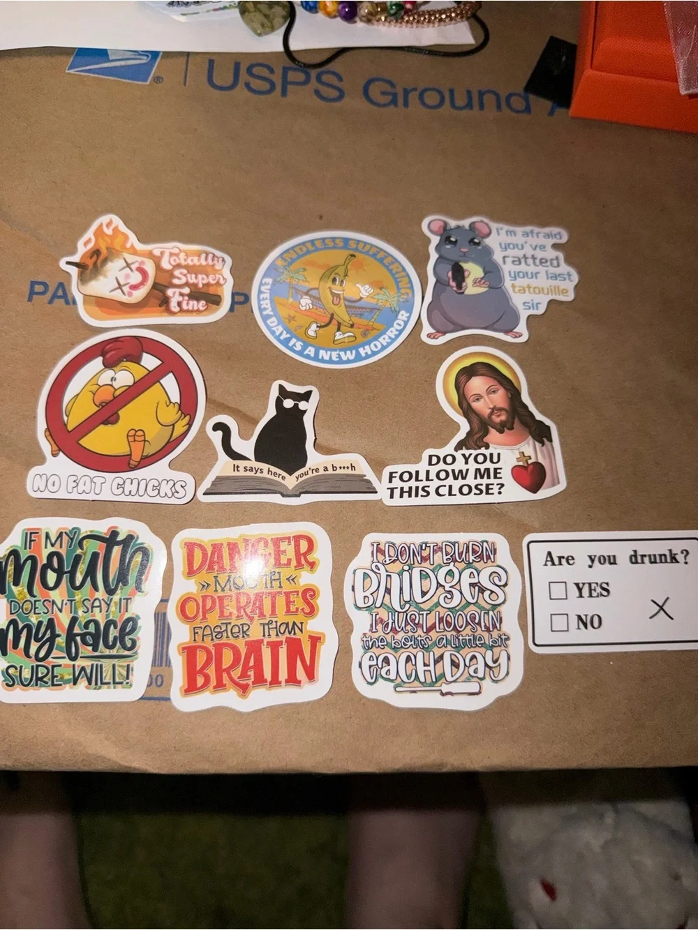 Assorted Funny Sticker Pack - set of 10
